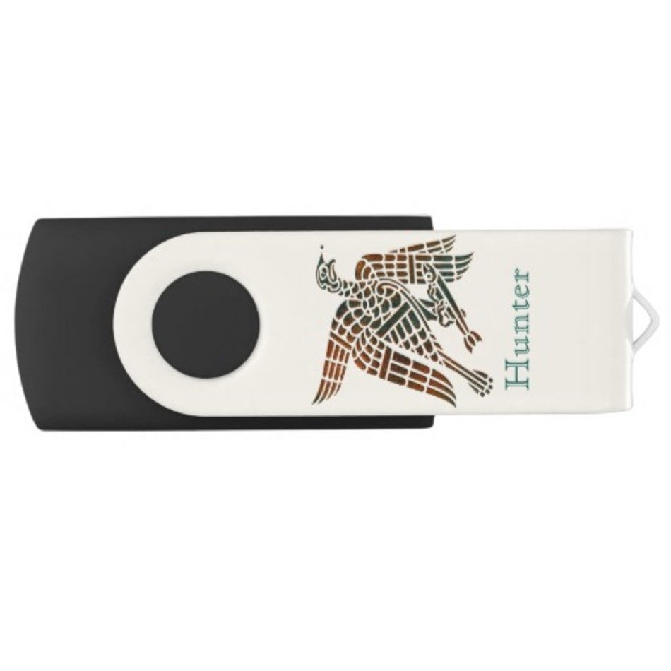Celtic Bird Folk Art Personalized Swivel Usb 20 Flash Drive Zazzle