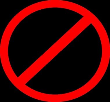 Clipart of prohibito mirar