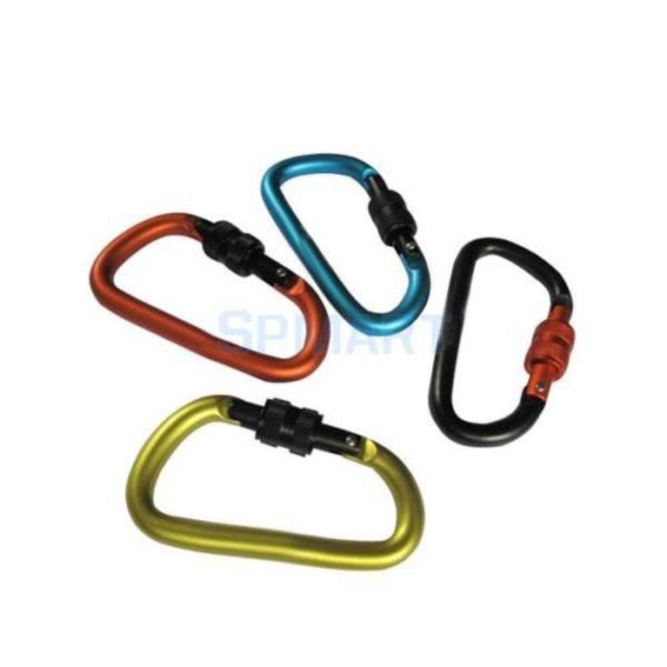 Locking Carabiner Hiking Keyring Camping Clip Hook Lock Outdoor Ebay ...