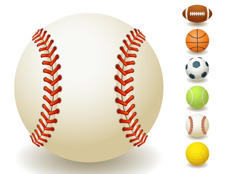 tennis ball next to other types of balls