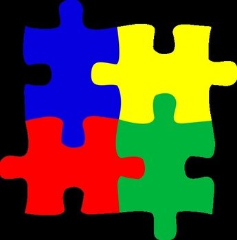Four Puzzle Pieces Logo Design Free
