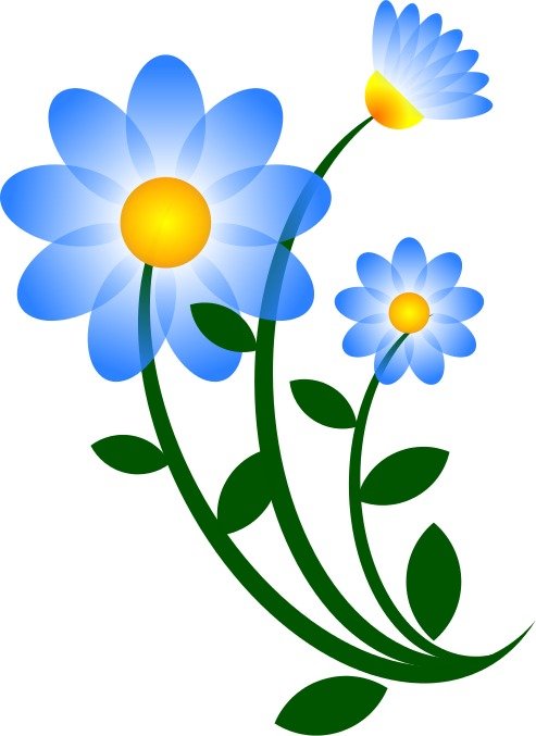 blue Flowers drawing