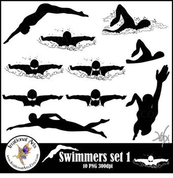 Swimming set drawing