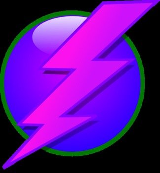 Electricity Bolt Thunder On A Circle Vector