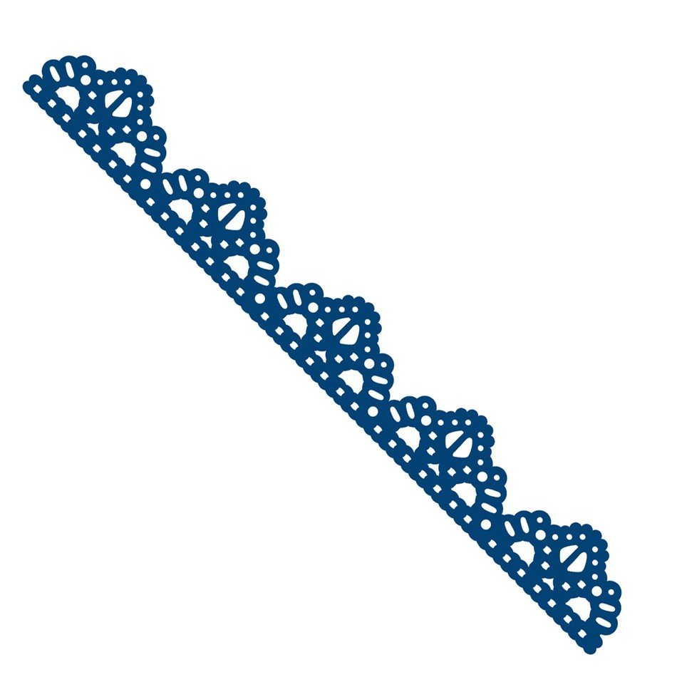 lace strip on a white background