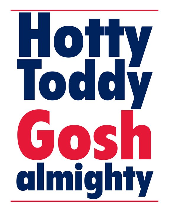inscription on a white background hotty toddy gosh almighty