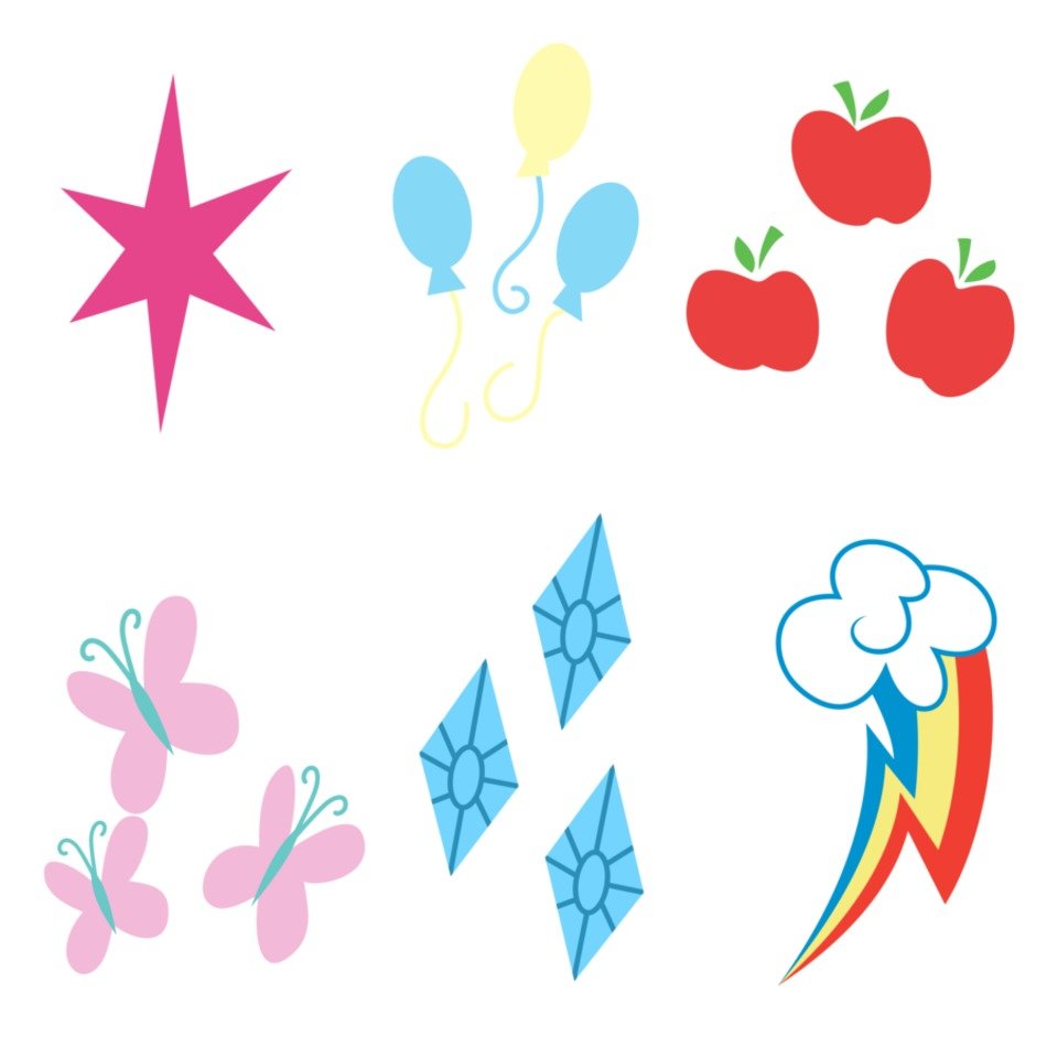 Clipart of little ponies marks