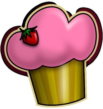 Free Cartoon Cupcake