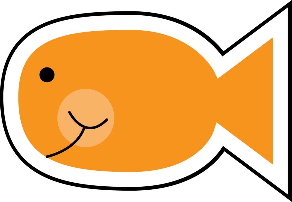 painted yellow fish cracker