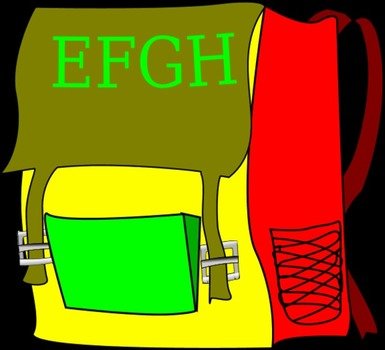 Alphabet School Bag Vector