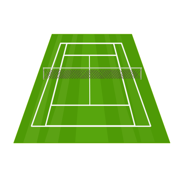 Tennis Court Drawing Free Image