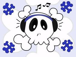 Clipart of the cartoon death symbol