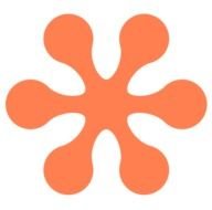 drawing of an orange flower on a white background