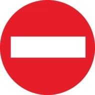 No Entry red sign drawing