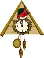 Clipart of the wooden clock