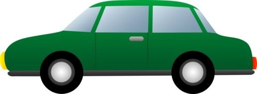 Simple Green Car drawing