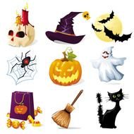 Clip art of Halloween icons