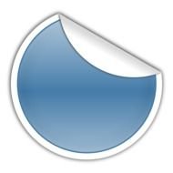 Blue white Sticker drawing