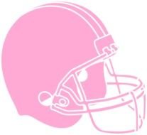 Pink football helmet clipart