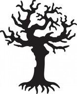 scary silhouette of a tree