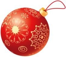 red christmas toy with a pattern