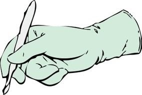 Gloved Hand With Scalpel By Johnny Automatic A Surgeons