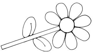 Clipart of colourless Flower