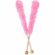 Light Pink Rock Candy Crystal Sticks Bubble Gum &bull;