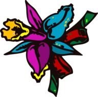 color Flower drawing
