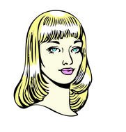 Folioglyphs Woman With Bangs