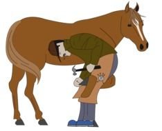 picture of a blacksmith near a horse