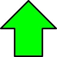 Green Up Arrow At Clkercom Vector Online Royalty