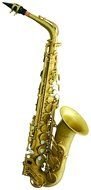 isolated saxophone on the white background