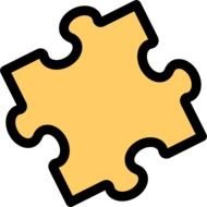 orange Puzzle Piece drawing
