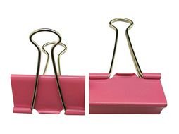two pink stationery clips