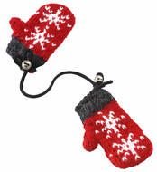 red mittens with snowflakes