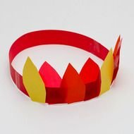 photo of colorful paper crown