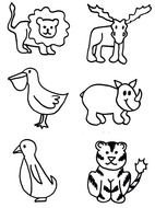 clip art with zoo animals