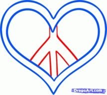 Hand Peace Sign Drawing How To Draw A Heart Step 3 1