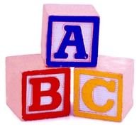 cubes with letters of the English alphabet