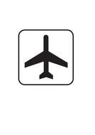 black airplane as a pictogram as a picture for clipart