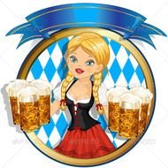Beautiful Beer Blonde Bright Comic Cute Drink Food Girl