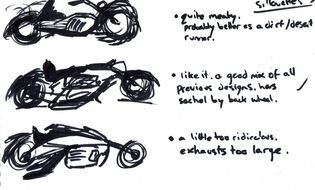 Dirt Bike Silhouette drawing