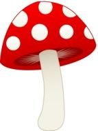Red And White Mushroom drawing