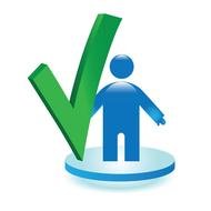 clipart of the person and check mark