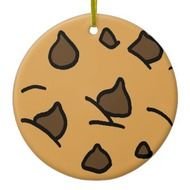 Cartoon Chocolate Chip Cookie Dessert Ornament Zazzle