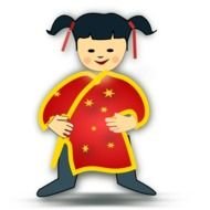 drawing of an asian little girl