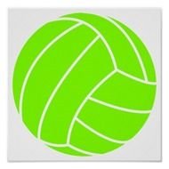 drawn neon green ball