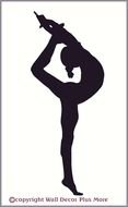 Clipart of a Gymnastics Silhouette