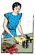 Swoman cooking drawing